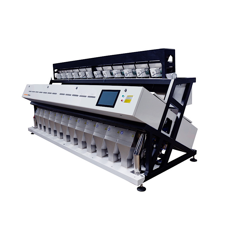 CCD برنج رنگ Sorter دانه دانه دانه شکل مرتب کننده برنج رنگ Sorter 12 chutes